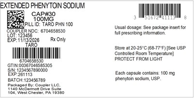 Label (51672 4111 3 Phenytoin 100mg 67046 585 30)